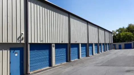 Outdoor storage units at Self Storage Plus - Baltimore Ave.