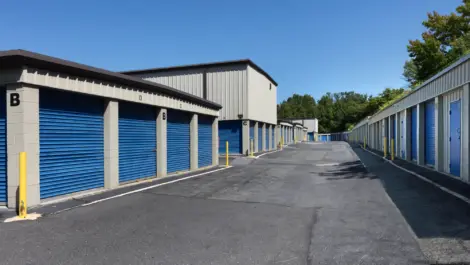 Outdoor storage units at Self Storage Plus - Baltimore Ave.