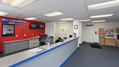 The front desk of Self Storage Plus - Bel Air.