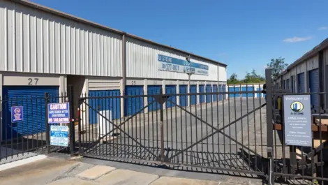 Gated entrance to Self Storage Plus - Bladensburg.