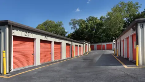 Outdoor storage units at Self Storage Plus - Bladensburg.