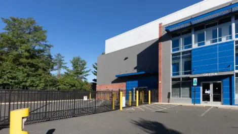 Gated entrance of Self Storage Plus - Davis Dr.