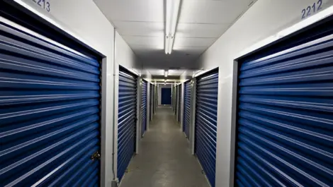 Indoor storage units at Self Storage Plus on 45601 Woodland Road.