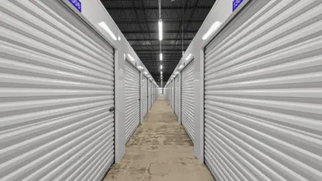 Hanover hallway with indoor storage units.