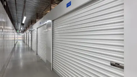 White indoor storage units.