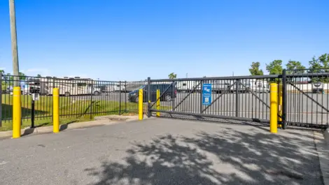 Security gate to vehicle storage parking.