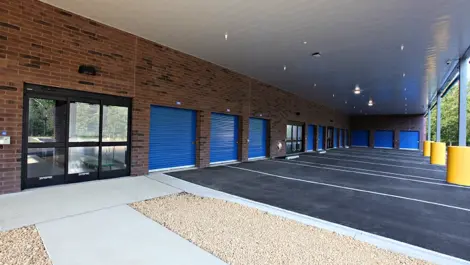 Beltsville Self Storage drive up units and parking.