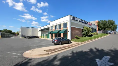 Self Storage Plus storage facility back view.