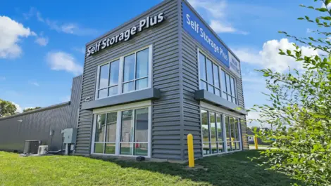 Martinsburg Self Storage building with Self Storage Plus sign.